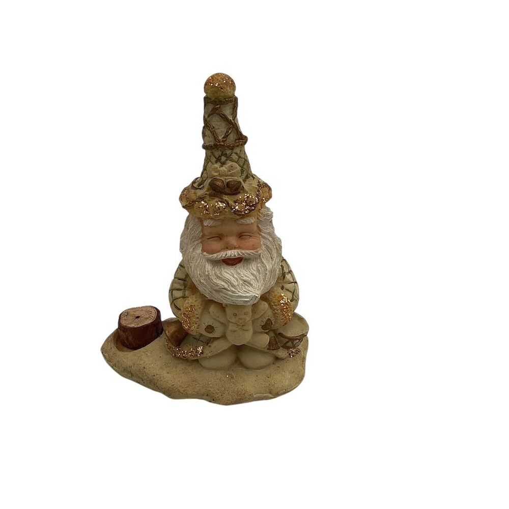 Vintage Gold Santa Claus Figurine 6”Christmas Holiday Decor